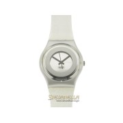 SWATCH Back-Up classic quarzo cassa e cinturino plastica argentata new